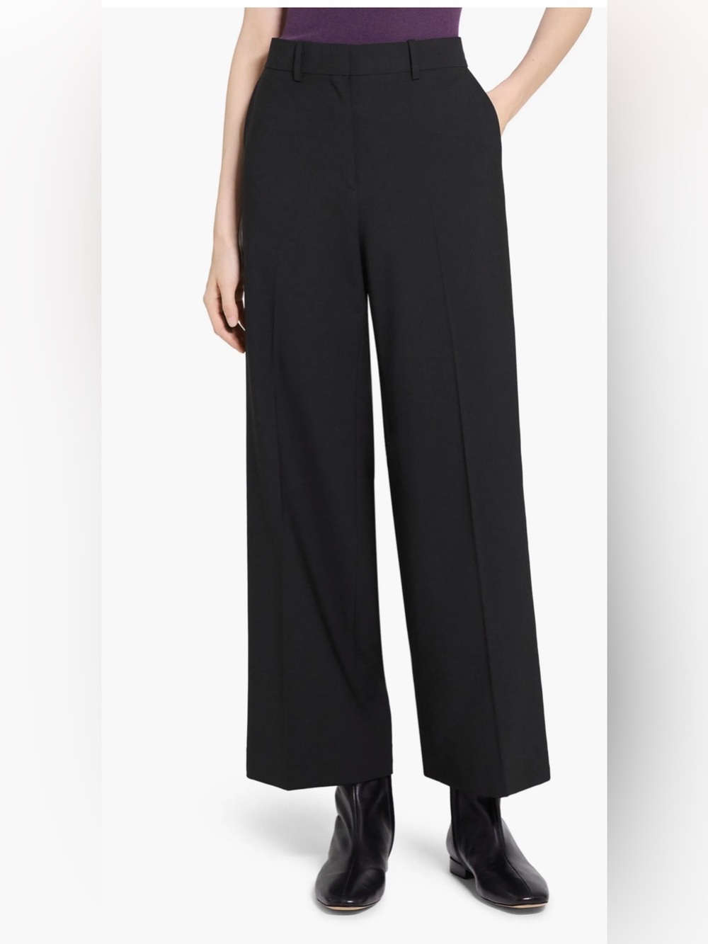 NWT Theory Stretch Wool Wide Leg Pants